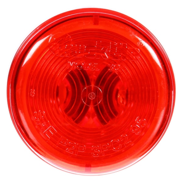 Truck-Lite 30 Series, Incandescent, Red Round, 1 Bulb, Marker Clearance Light, Pc, Black Pvc Grommet Mount 30503R - main